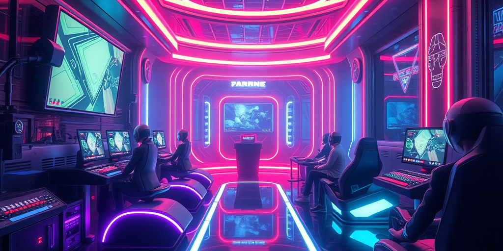 future-of-gaming a person playing game using virtual reality glasses